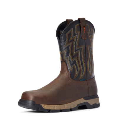 T O Stanley Boots: Pin Ostrich Boots -Regal Almond