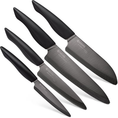 FK-075-WH-BK Ceramic Paring Knife 3 with Black Handle by Kyocera