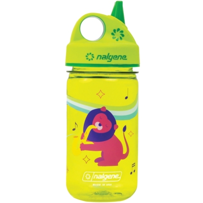 Nalgene Recycled Grip 'n Gulp Kids Water Bottle, USA Made, 12 oz